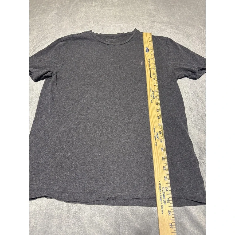 AllSaints Shirt Mens Medium Reg Fit Gray Brace Tonic Crew Tee Shirt